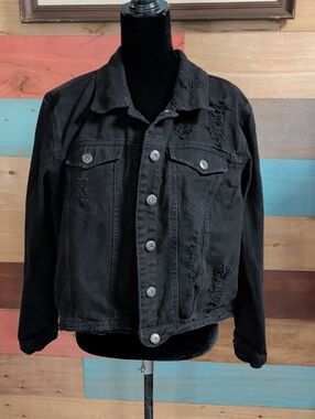 Highway Jeans Black Distressed Women’s Denim Jacket